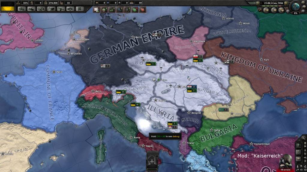 Мод Colored Puppets / Перекрашенные Марионетки Для Hearts Of Iron 4